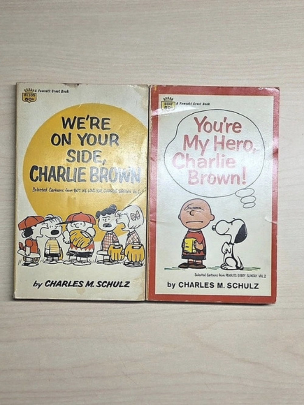 Vintage Peanuts Charlie Brown Paperback Book Lot (2 Books)